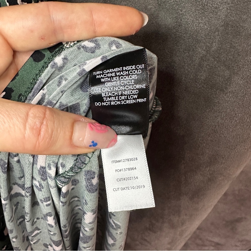 Torrid Studio Knit Wrap Dress Stretch Hi-Lo Glam Green Leopard 00 (US 10) Glam - Picture 9 of 15